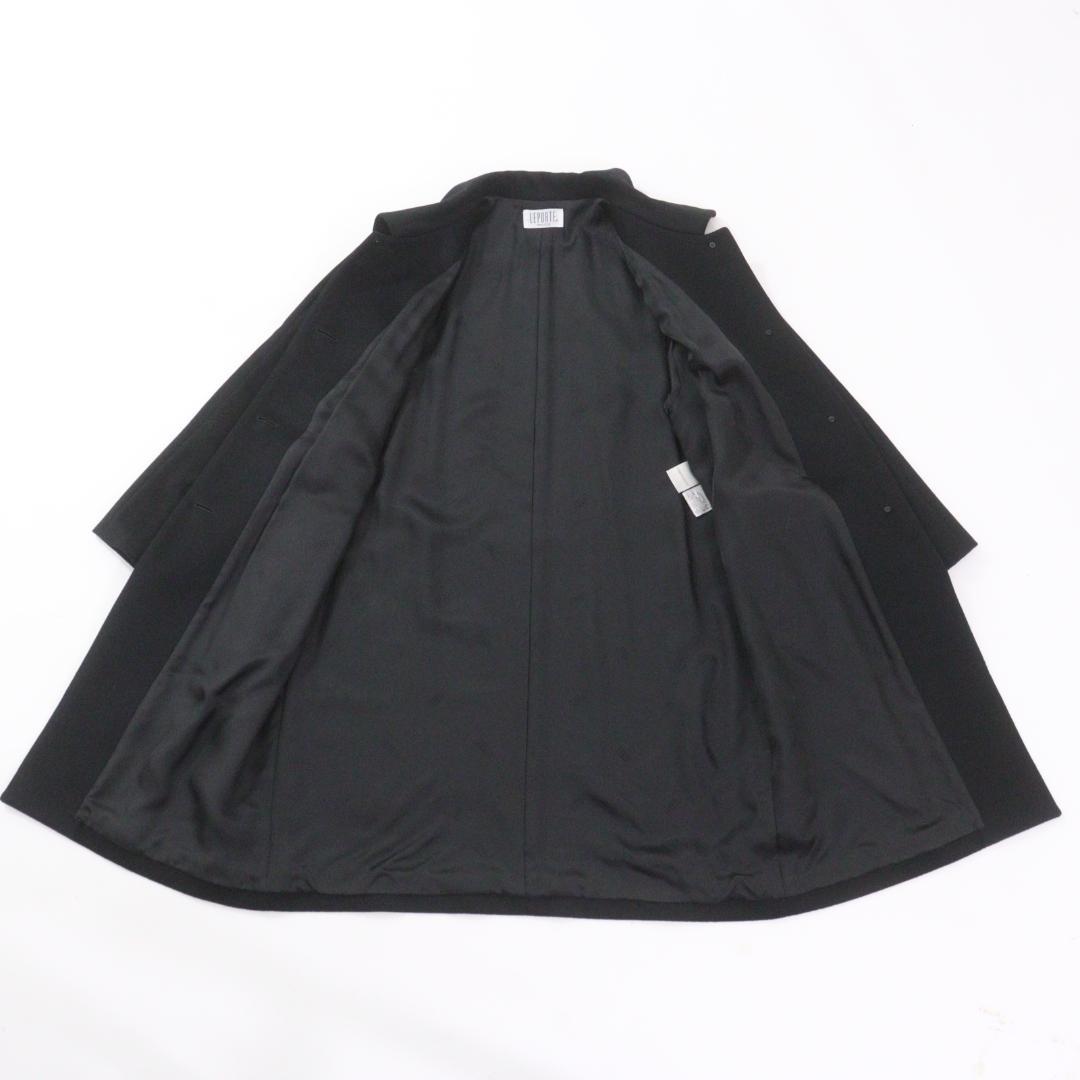 【極美品】LEPORTE カシミヤ100% ロングコート ネイビー 9号 M
