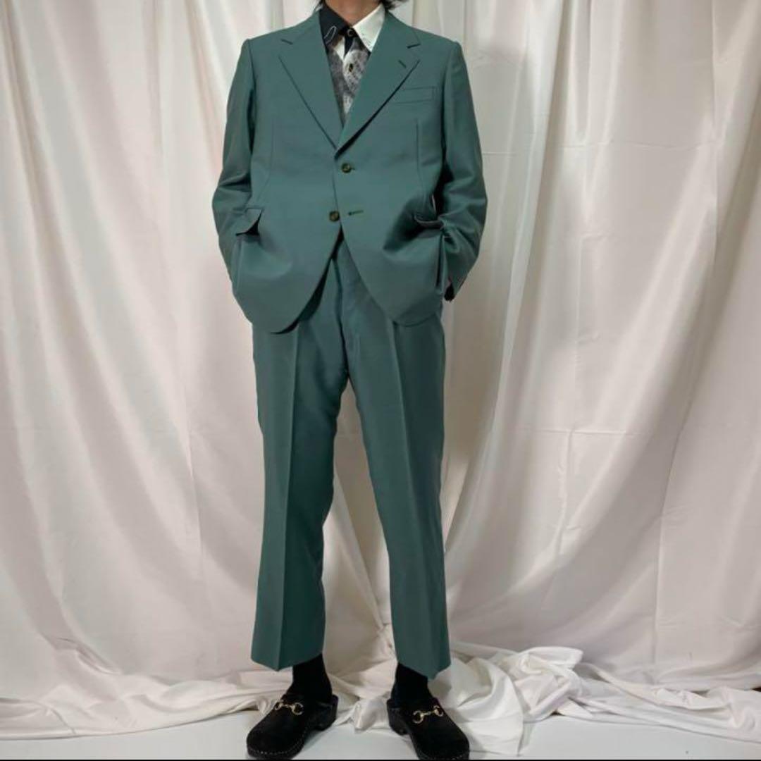 希少　50s エルメネジルドゼニア　カラーセットアップ　ヴィンテージ　メンズ古着