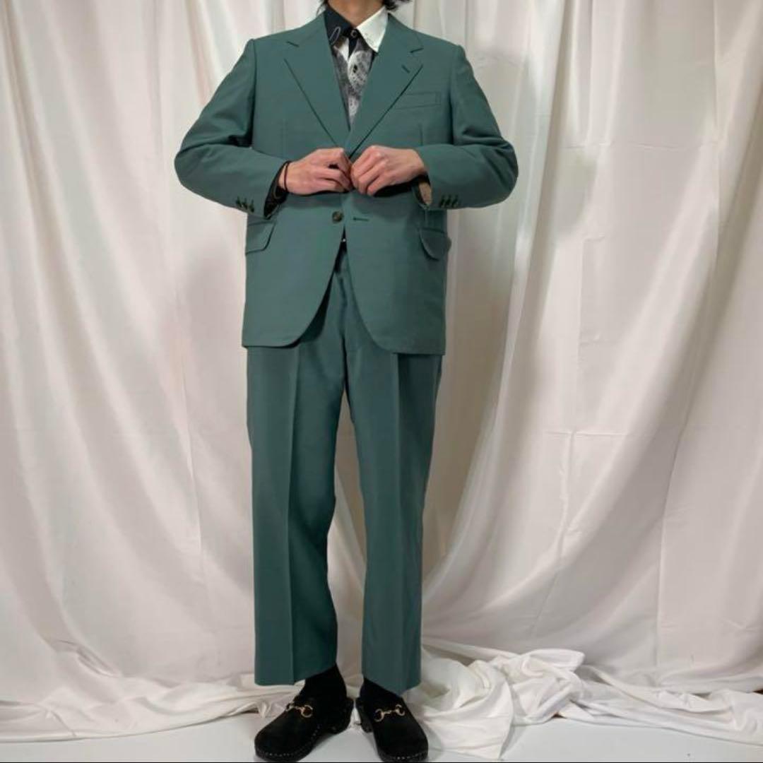 希少　50s エルメネジルドゼニア　カラーセットアップ　ヴィンテージ　メンズ古着