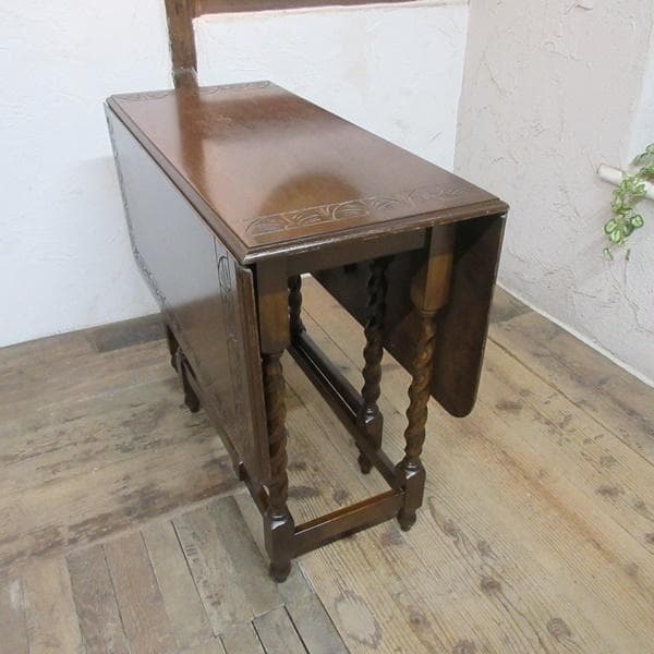 イギリス アンティーク 家具 ゲートレッグテーブル ダイニング 英国 6743d