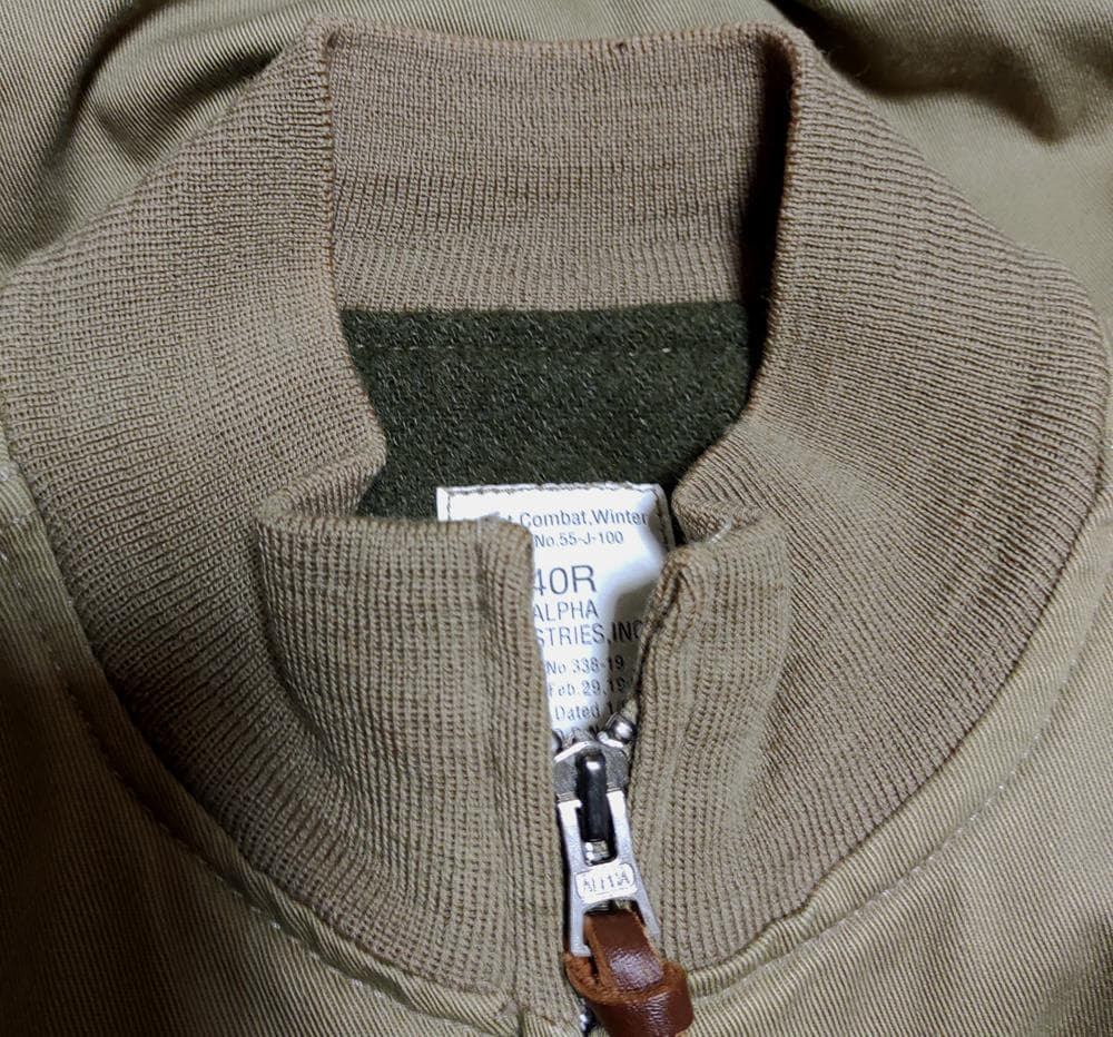 ALPHA♦️タンカースジャケット カーキ40R 米国製 アルファ古着