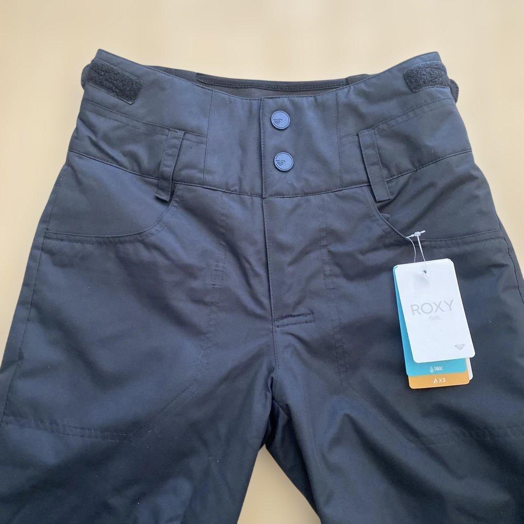 ROXY 子ども用 ブラック スノーパンツ 新品　160cm