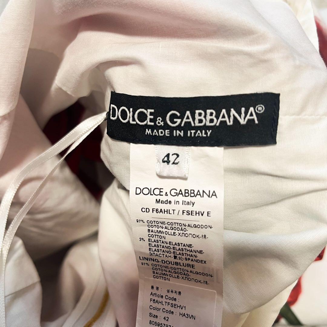 DOLCE&GABBANA ポピーサークル ポプリンドレス 花柄 42