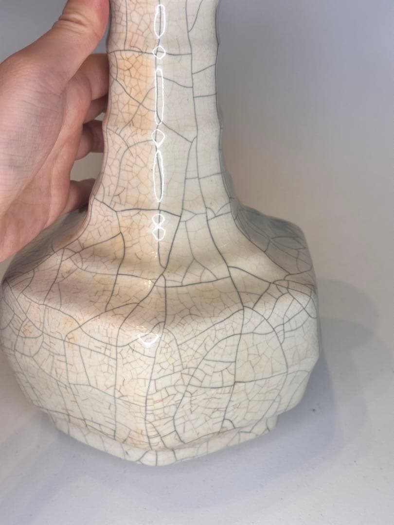 中国 明代 磁州窯 花瓶 貫入釉 古陶磁 骨董 收藏品