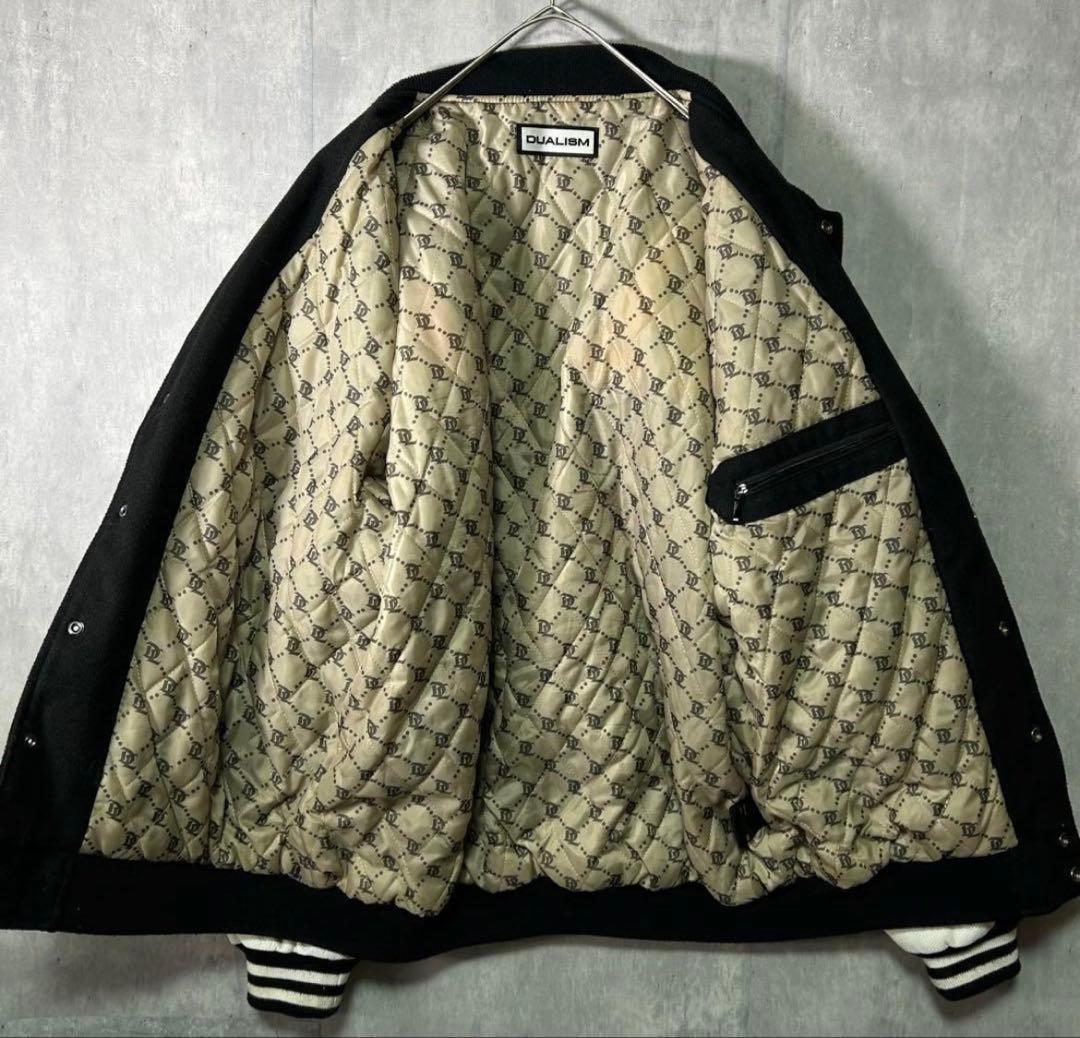 DUALISM バイカラースタジャン ブラック/ホワイト