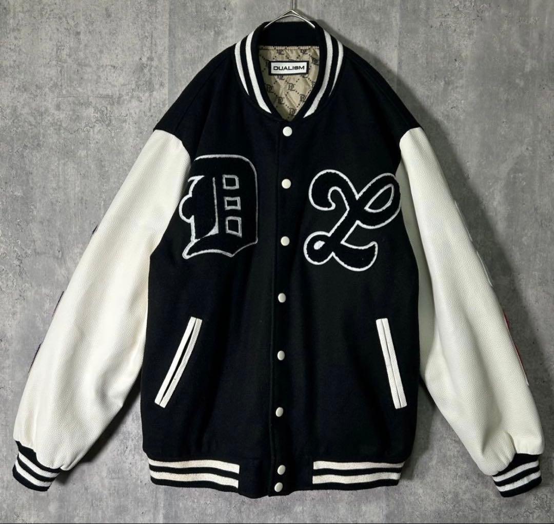 DUALISM バイカラースタジャン ブラック/ホワイト