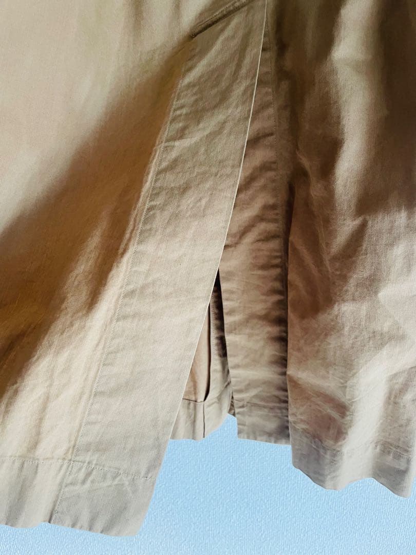 【期間限定値下げ】45R ベージュ フード付きロングコート