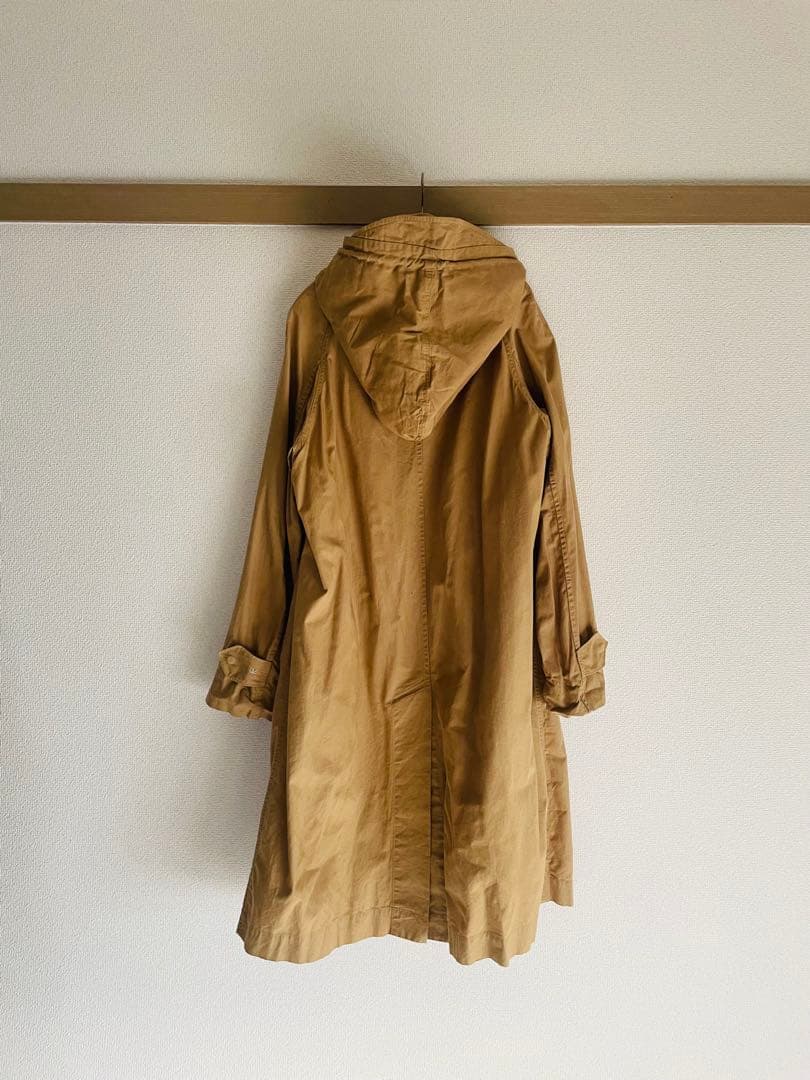 【期間限定値下げ】45R ベージュ フード付きロングコート