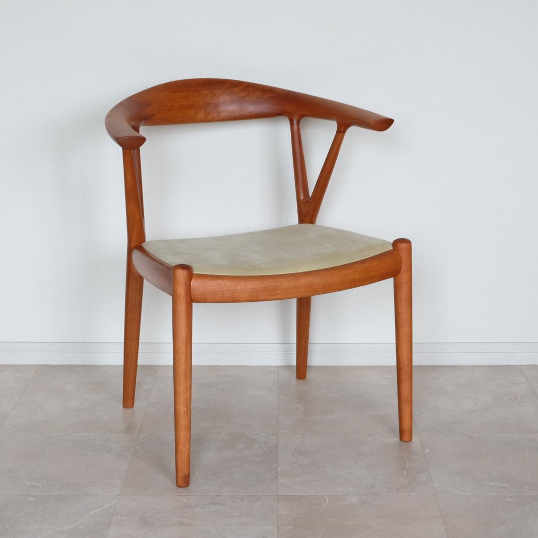 SPS隊長様 【美品｜メンテ済み】Vチェア　家具蔵（KAGURA）　チェリー材①