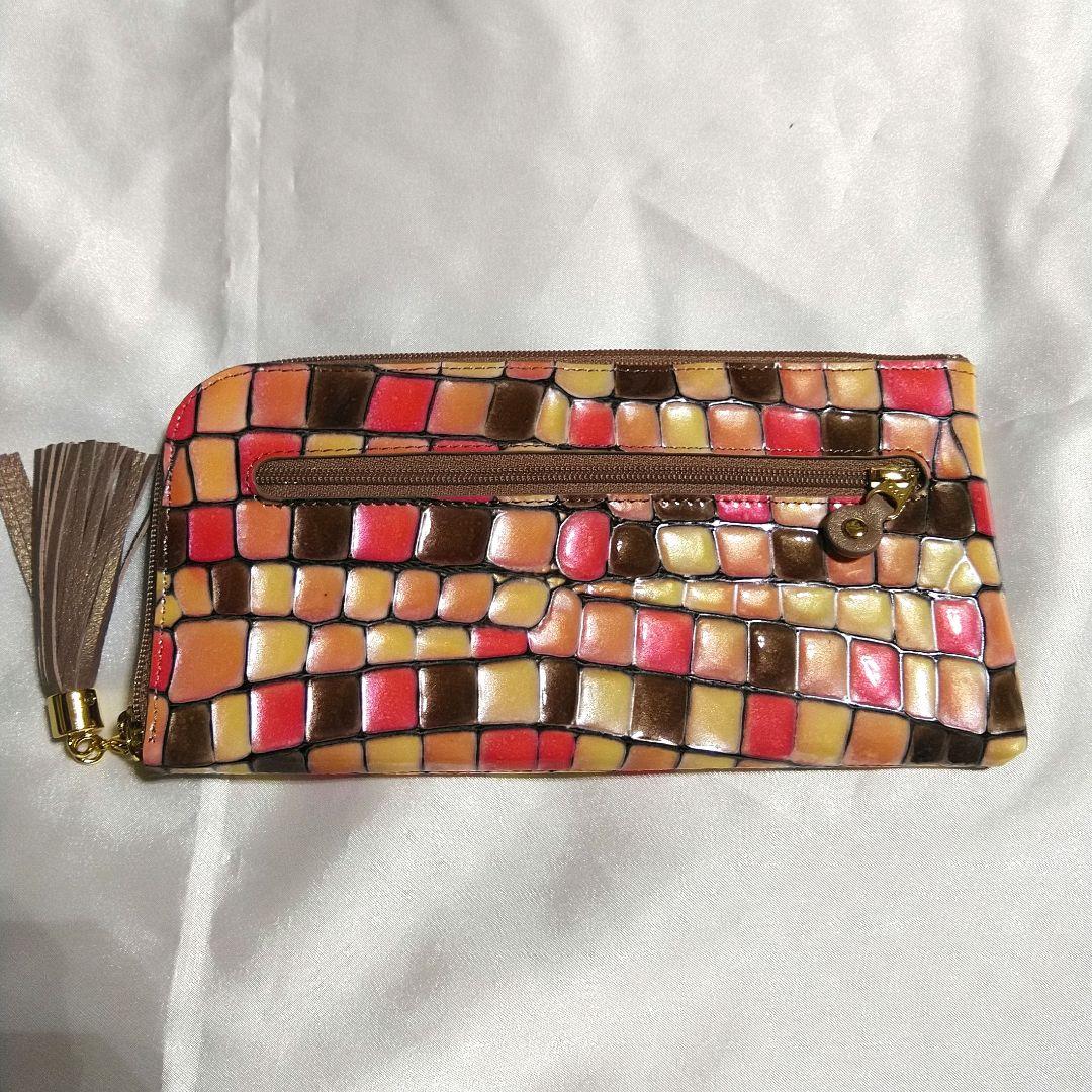 新品未使用 ATAO アタオ ヴィトロ 〔チェリー〕モザイクパターン 長財布