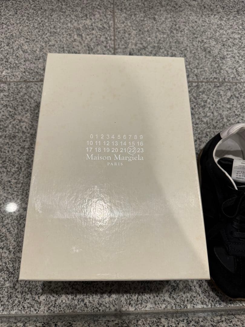 MaisonMargiela黒 スエード ローカット スニーカー