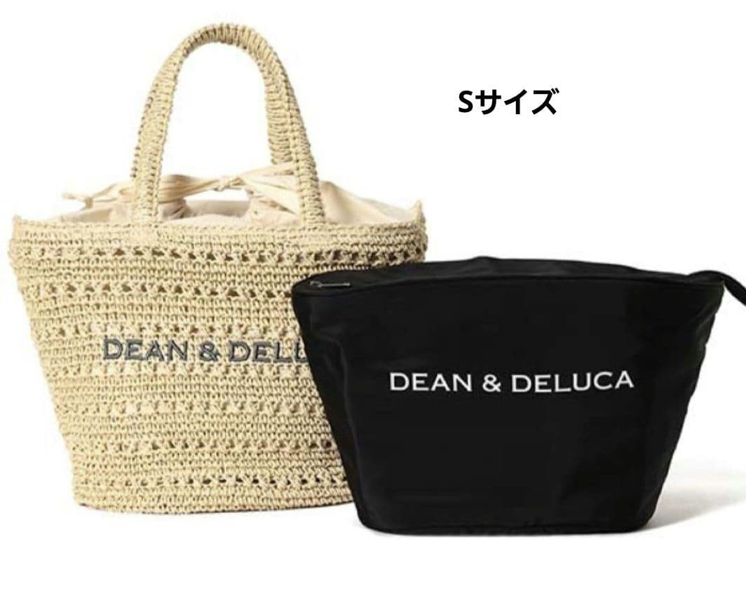 【新品未使用】DEAN & DELUCA クロッシェバスケットバッグSナチュラル