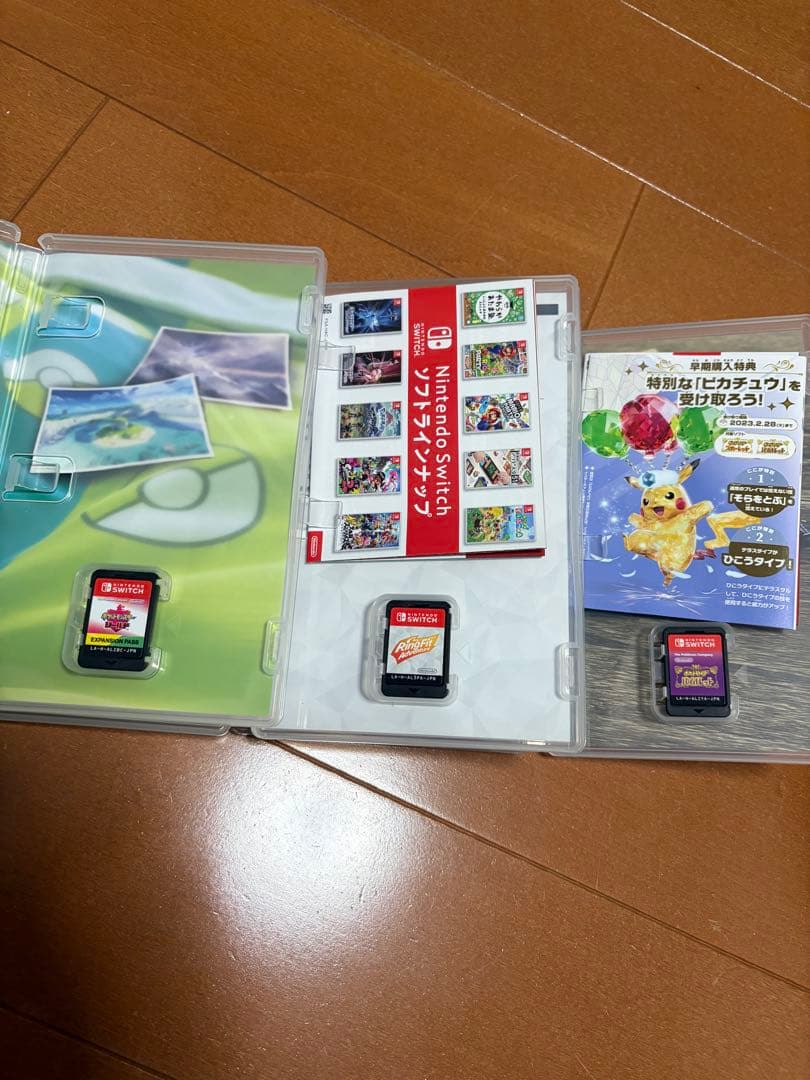 Nintendo Switch 本体 + ゲーム3本（ポケモン、リングフィット）