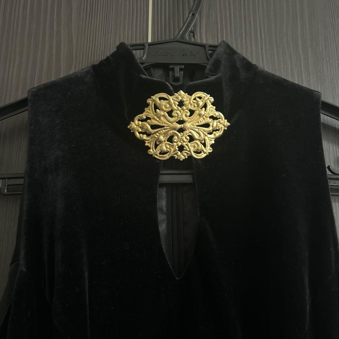 セラビ パーティードレス ロングドレス ブラック ベロア マーメイド 9号