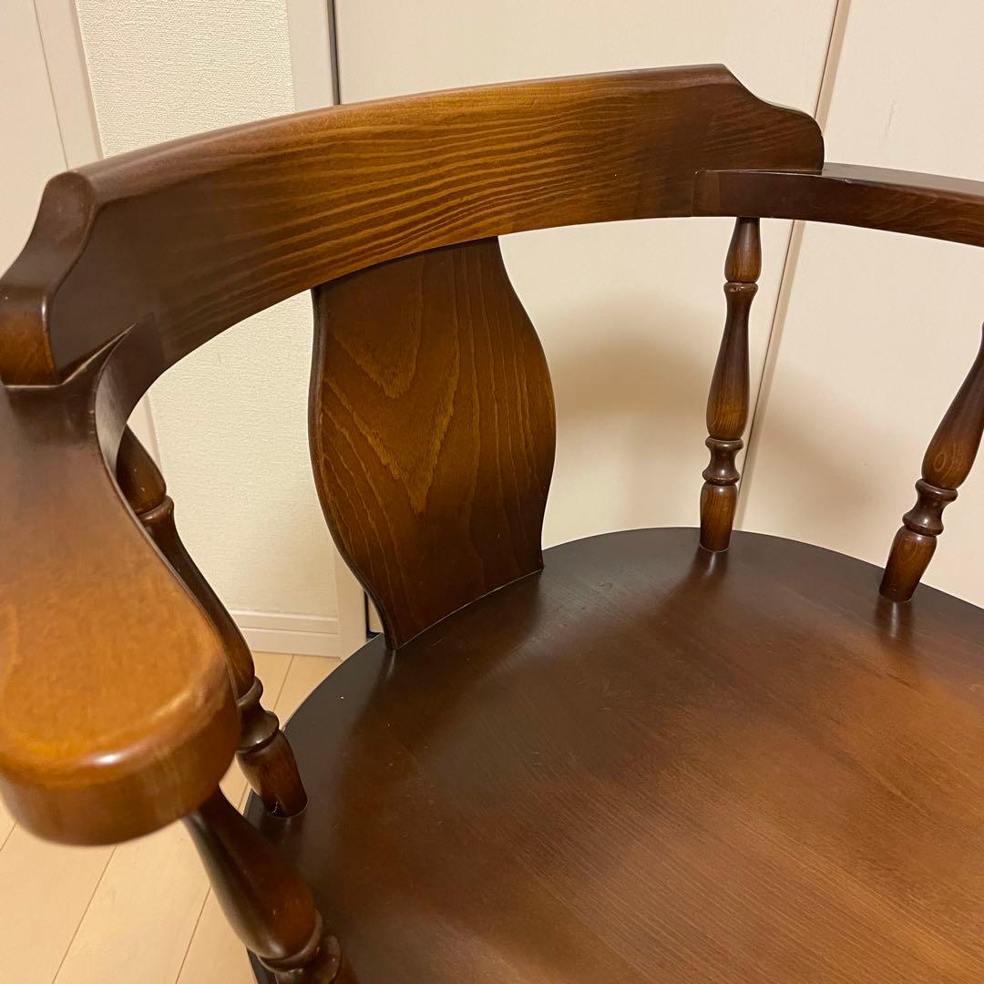 飛騨産業 キツツキマーク ダイニングチェア アームチェア ろくろ脚 2