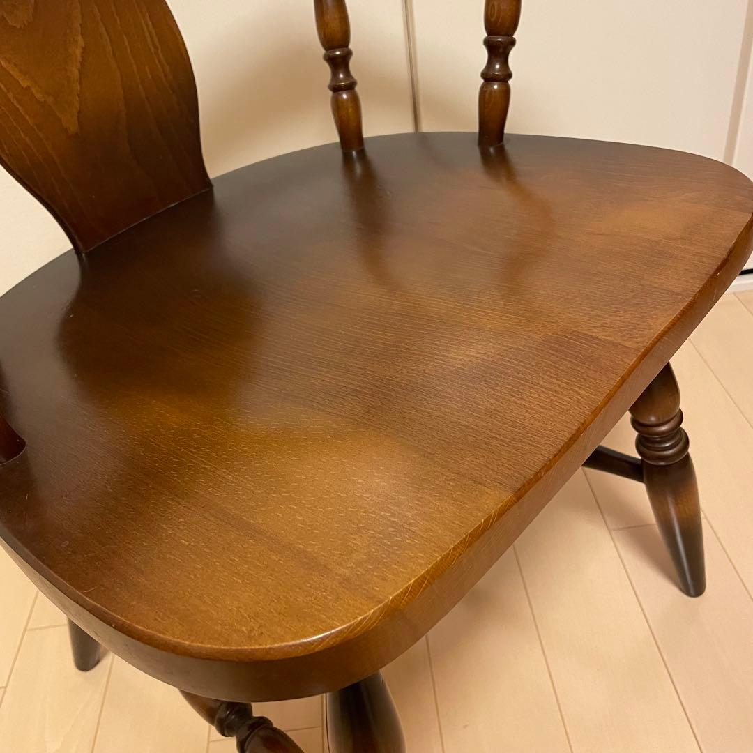 飛騨産業 キツツキマーク ダイニングチェア アームチェア ろくろ脚 2