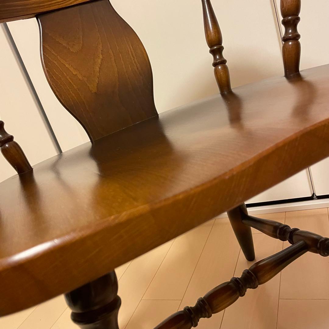 飛騨産業 キツツキマーク ダイニングチェア アームチェア ろくろ脚 2