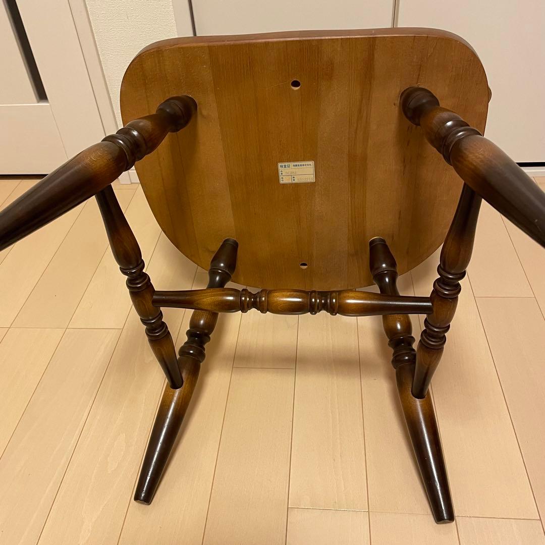 飛騨産業 キツツキマーク ダイニングチェア アームチェア ろくろ脚 2
