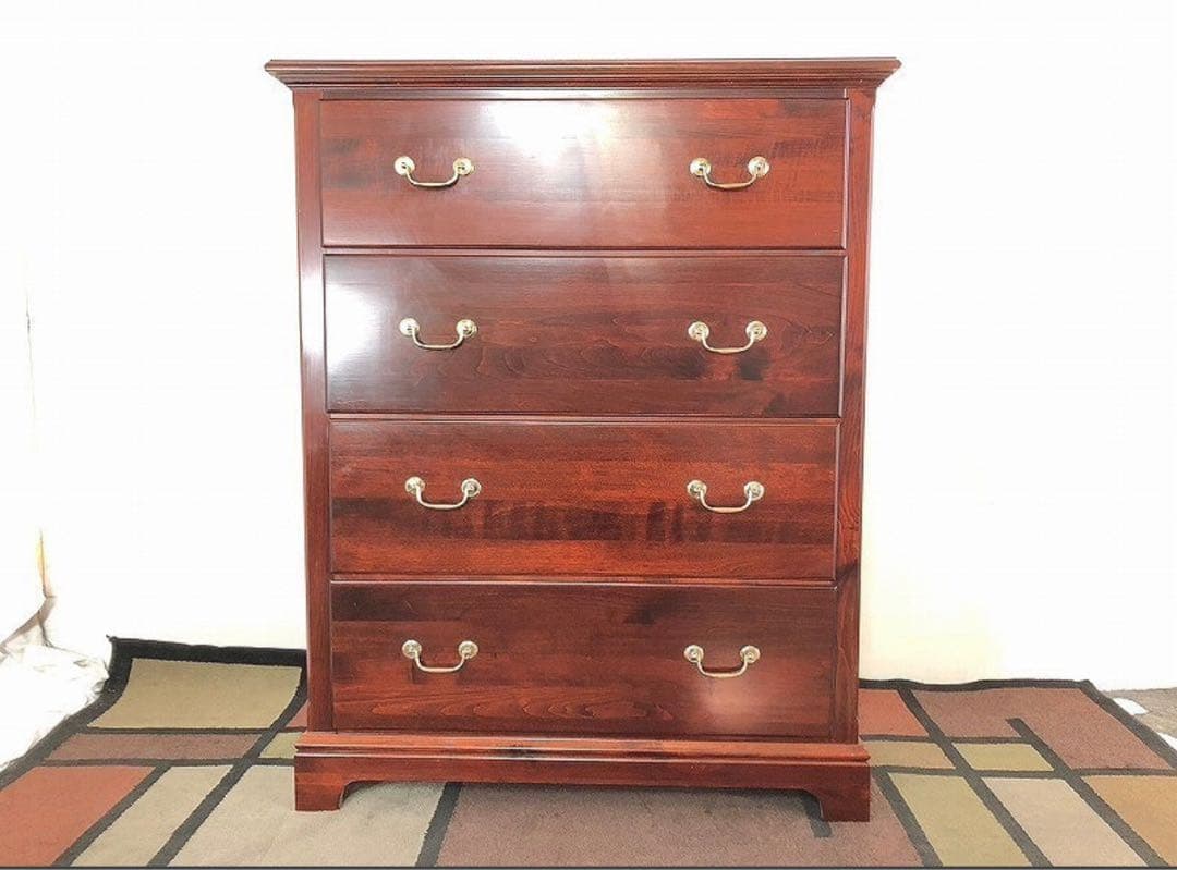 チェスト　ダークウッド 4段タンス　アメリカ家具　4段チェスト　アンティーク