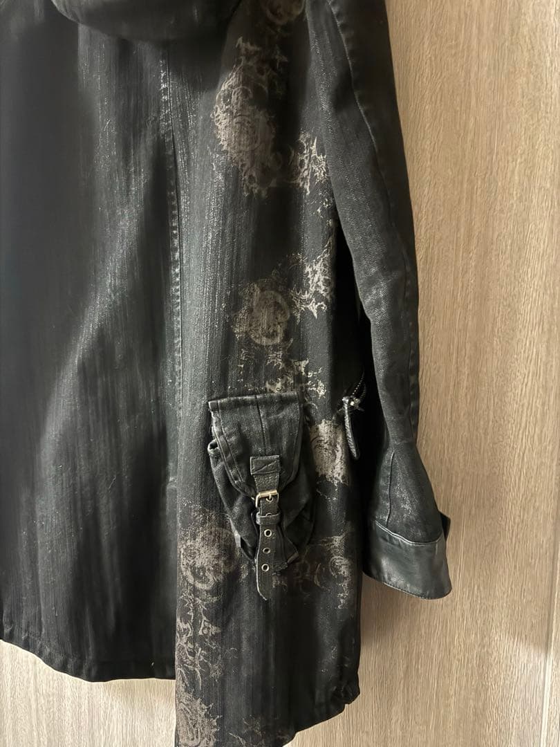 ☆kmrii デニムダッフルコート　マグノリア柄☆