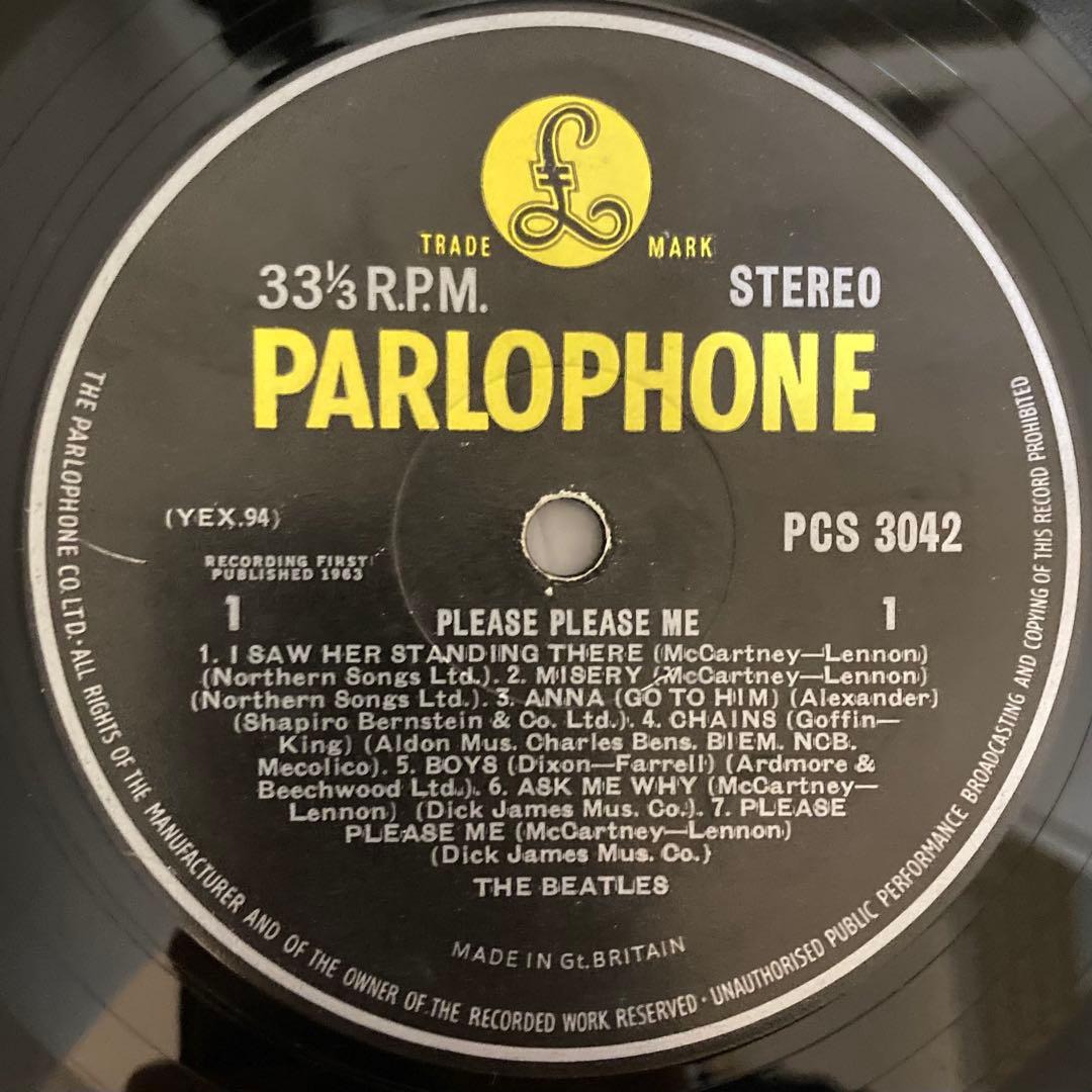 稀少UKステレオ初期ラベル1G！両面1桁マザー1ビートルズBeatlesレコード