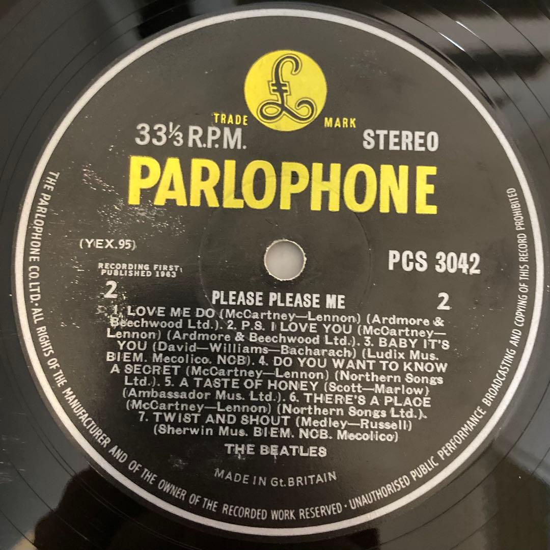 稀少UKステレオ初期ラベル1G！両面1桁マザー1ビートルズBeatlesレコード