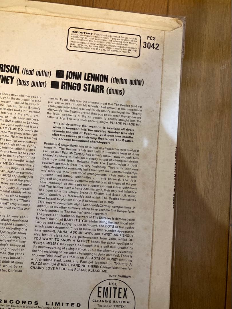 稀少UKステレオ初期ラベル1G！両面1桁マザー1ビートルズBeatlesレコード
