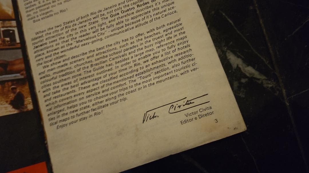 GUIA DO RIO 1975 洋書 地図 ポルトガル語 英語 QUATRO