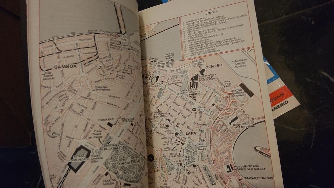 GUIA DO RIO 1975 洋書 地図 ポルトガル語 英語 QUATRO