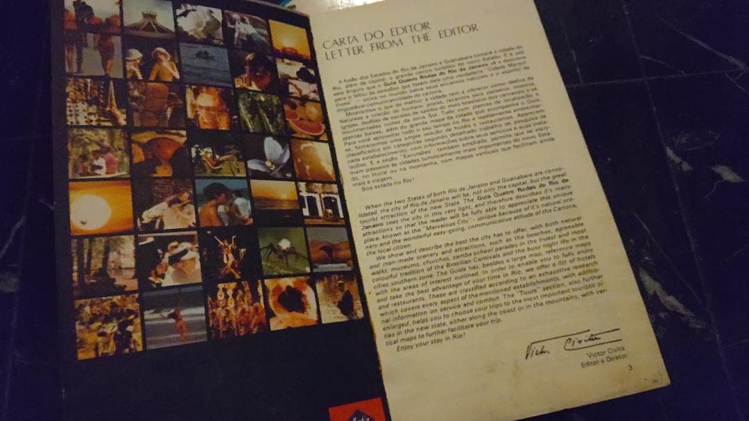 GUIA DO RIO 1975 洋書 地図 ポルトガル語 英語 QUATRO