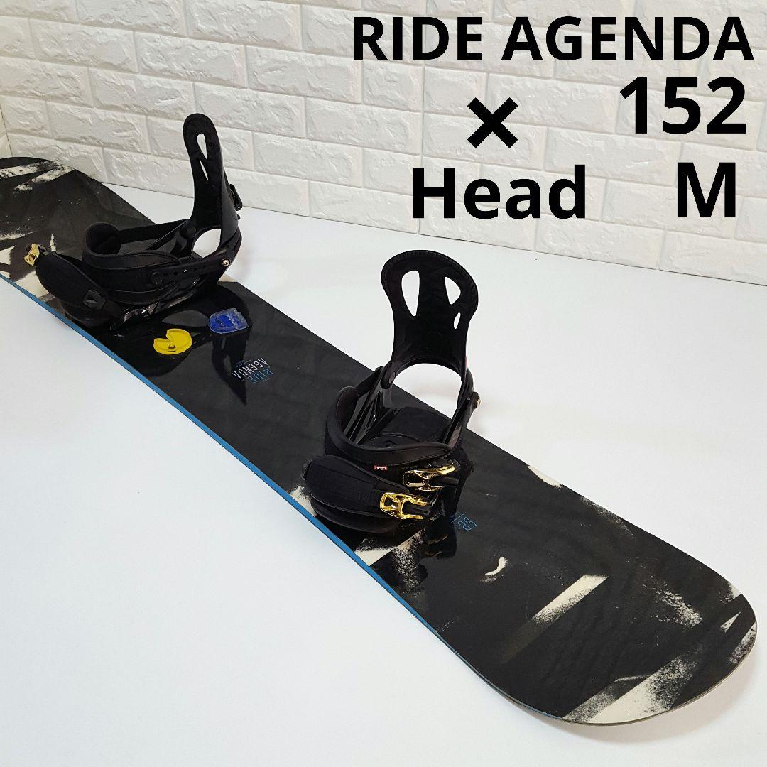 2点セット RIDE スノーボード AGENDA 152 HEAD ビンディング