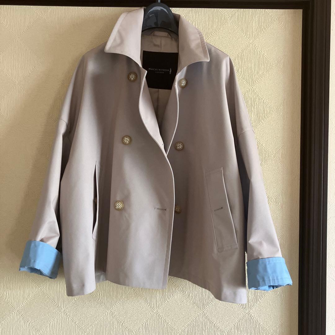 MACKINTOSH バイカラーショートタフタコート