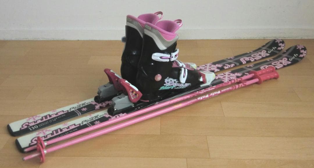 ■■12月・1月限定■送料無料■ジュニアスキーセット■板130靴23■WAX■■