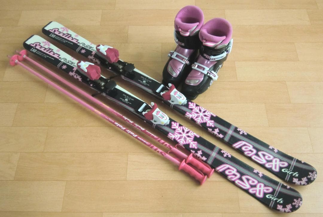 ■■12月・1月限定■送料無料■ジュニアスキーセット■板130靴23■WAX■■