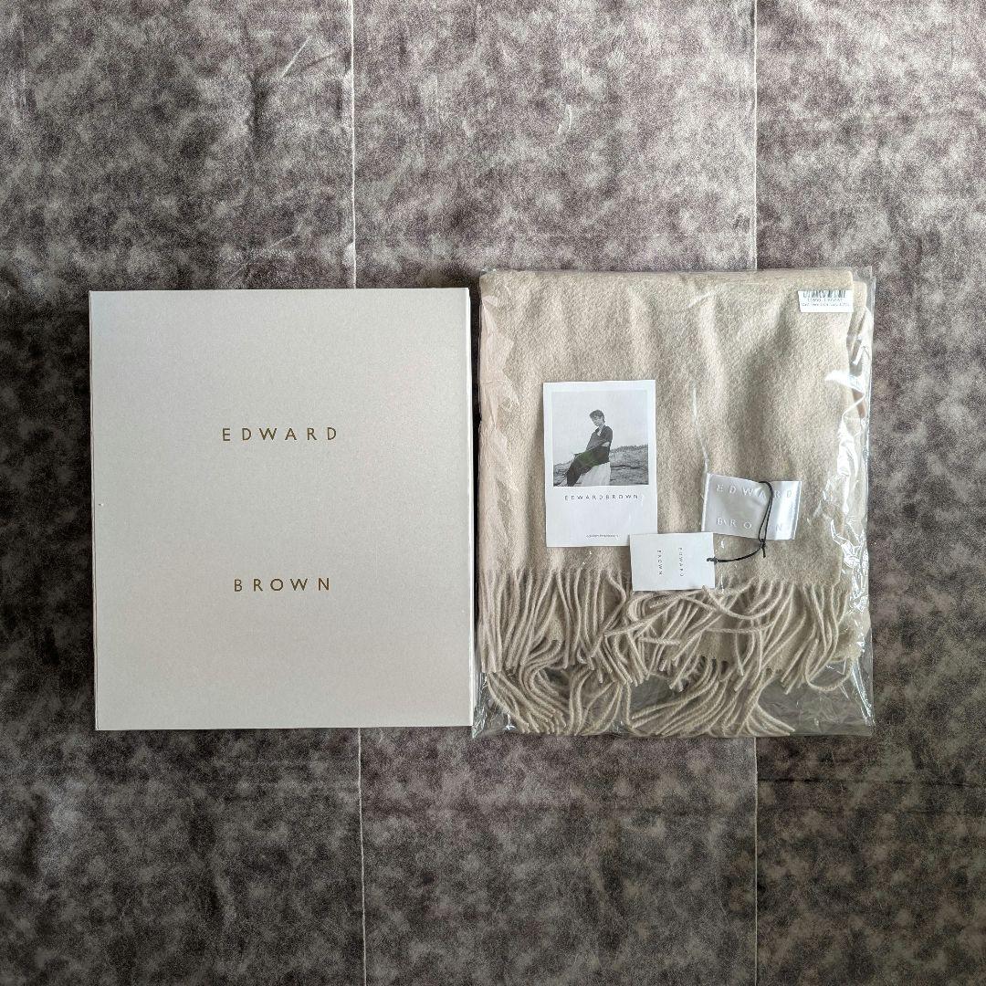 EDWARD BROWN カシミヤストール エクリュ ECRU
