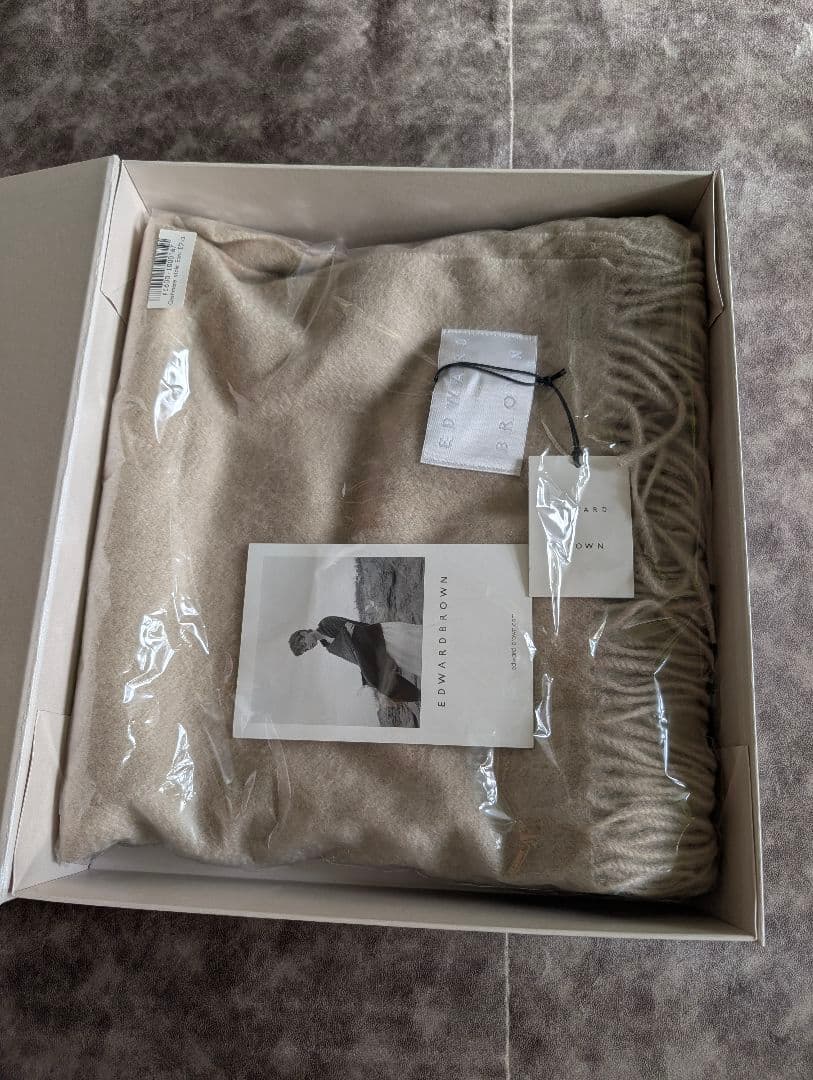 EDWARD BROWN カシミヤストール エクリュ ECRU