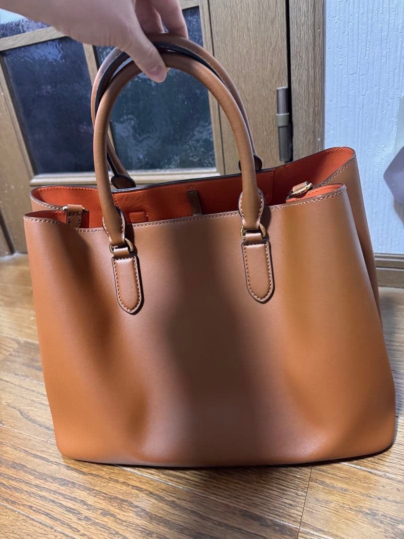 ローレンラルフローレン 2wayレザーバッグ A4サイズ収納可能