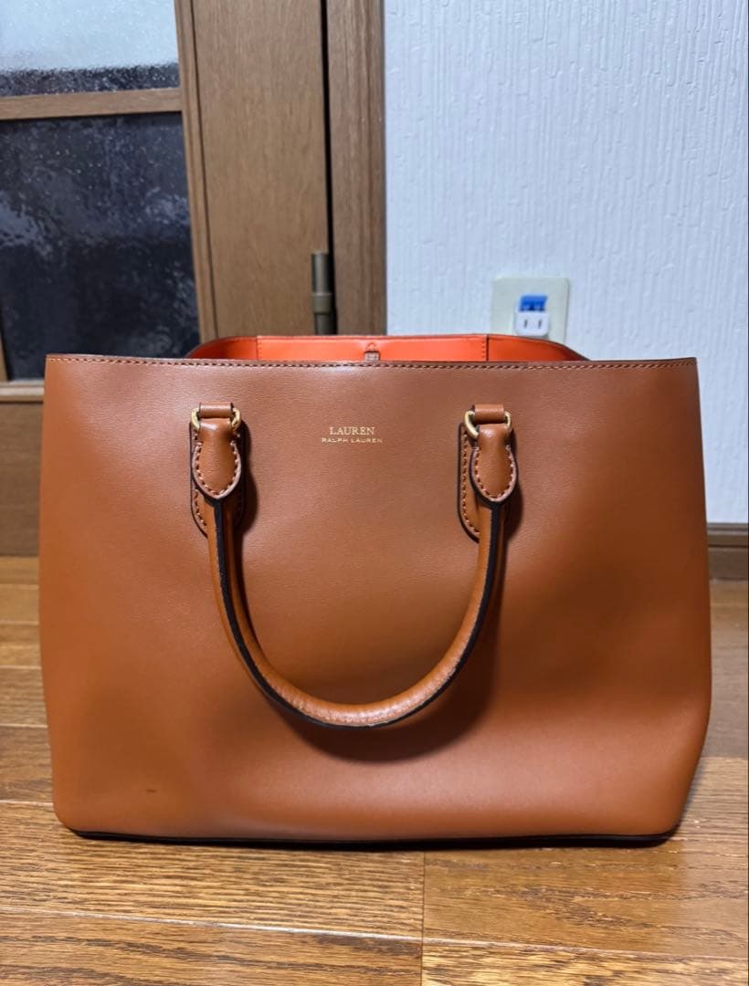 ローレンラルフローレン 2wayレザーバッグ A4サイズ収納可能