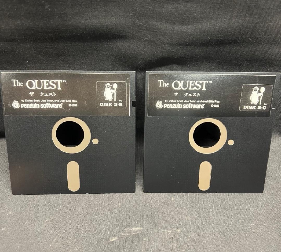 〇Gb右1274 当時物 ザ・クエスト PC-9801PC-8801 ディスク