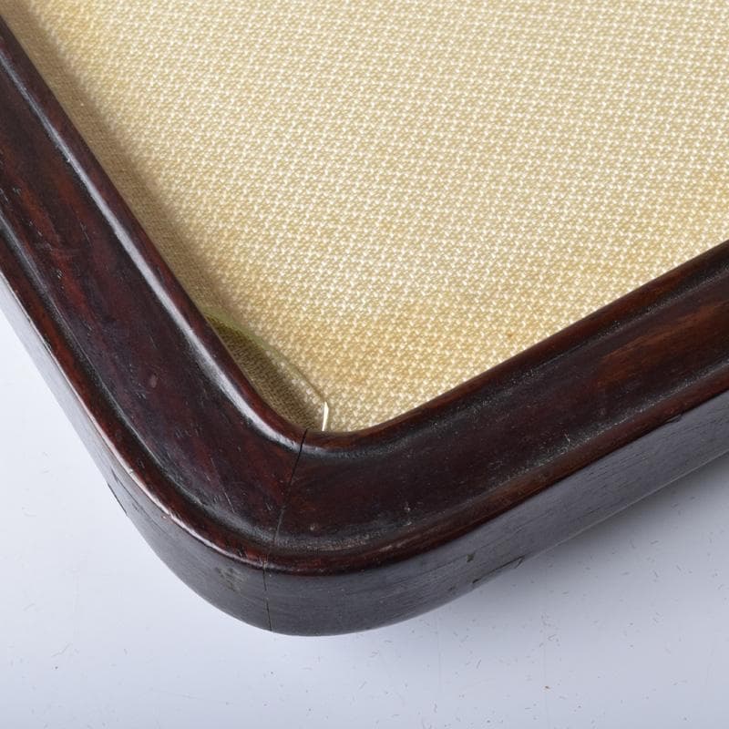 中国　斉白石　水墨画　花草図　工芸印刷　時代唐木雲板額　N　7624A