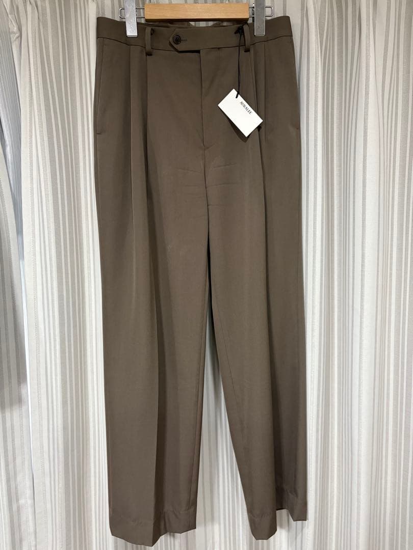 m*a様 LIGHT WOOL MAX GABARDINE TWO-TUCK S