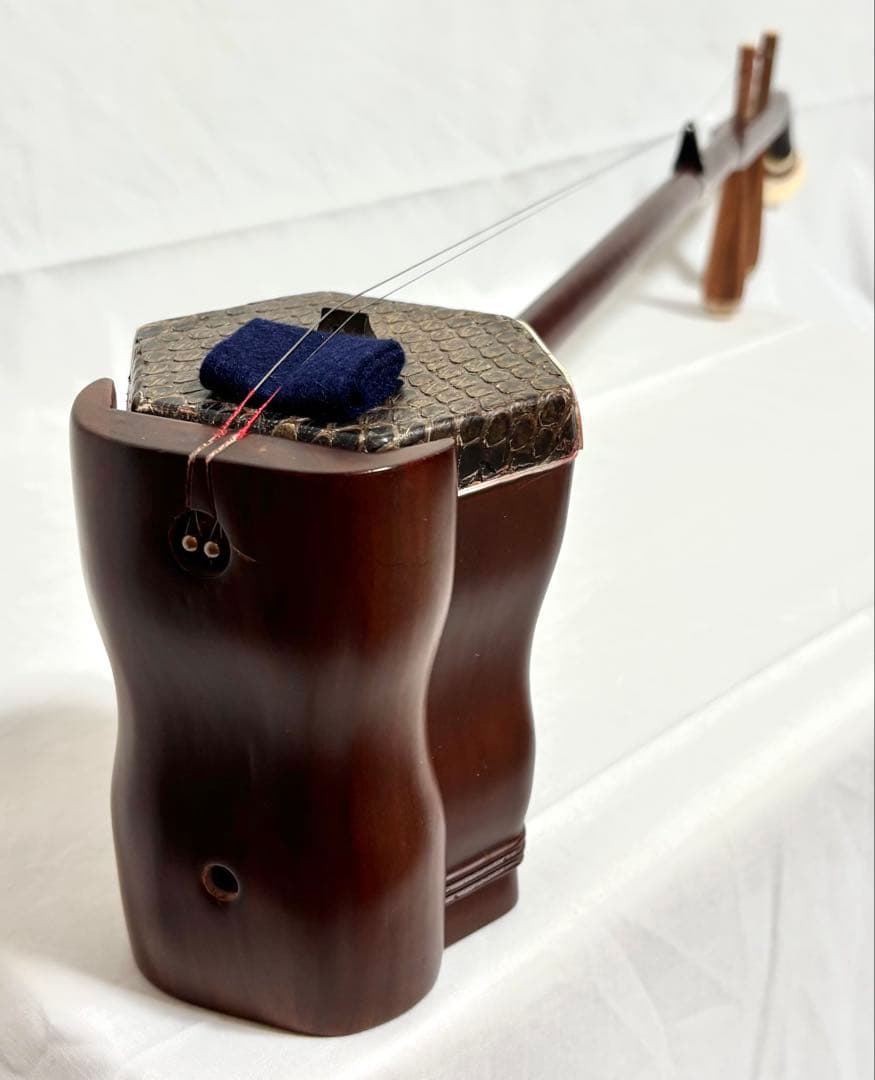 二胡 一式セット 中国蘇州 本皮製 付属品