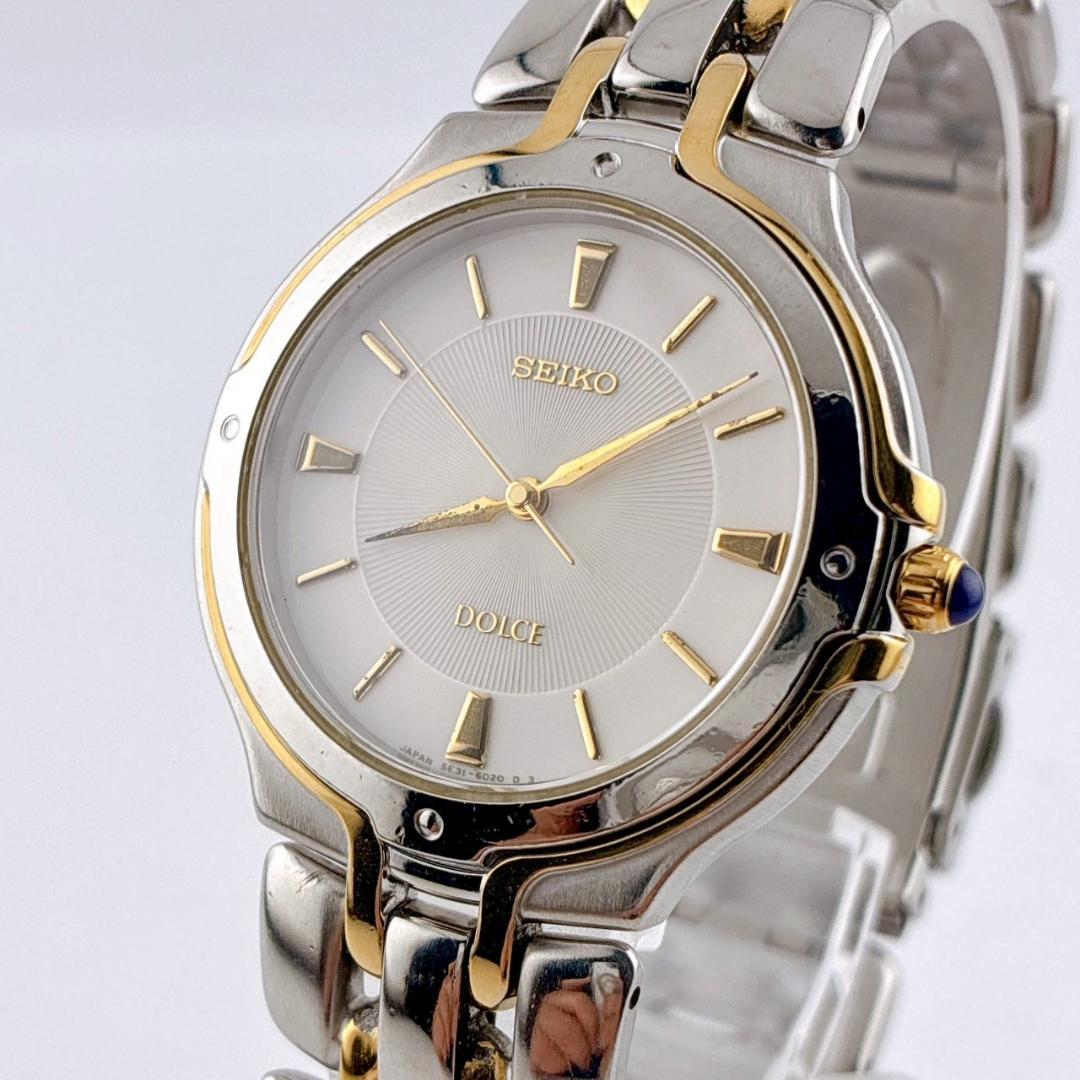 【希少/電池交換済】 SEIKO　DOLCE　腕時計　コンビ　ゴールド
