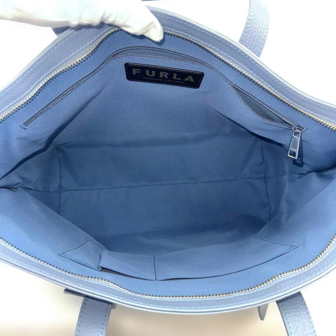✨美品✨Furla フルラ Giove トートバッグ A4対応 自立 アイスブル