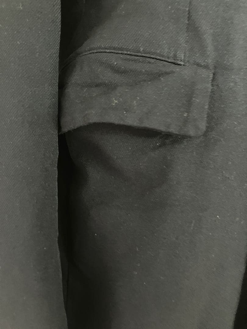 コムデギャルソンコムデギャルソンフリル付きブラックチェスターコート