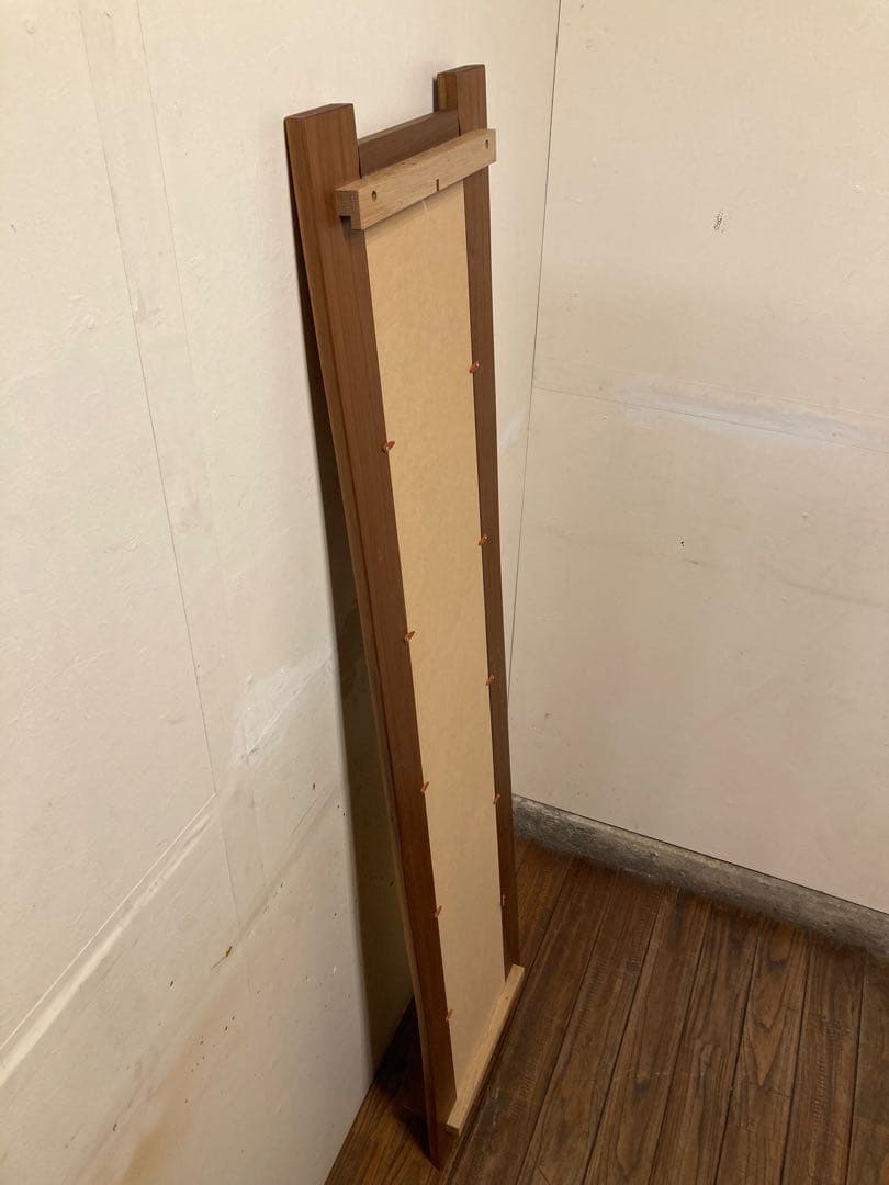 家具工房 雉子舎 ウォールナット 無垢材 台付 ウォールミラー 壁掛け 姿見