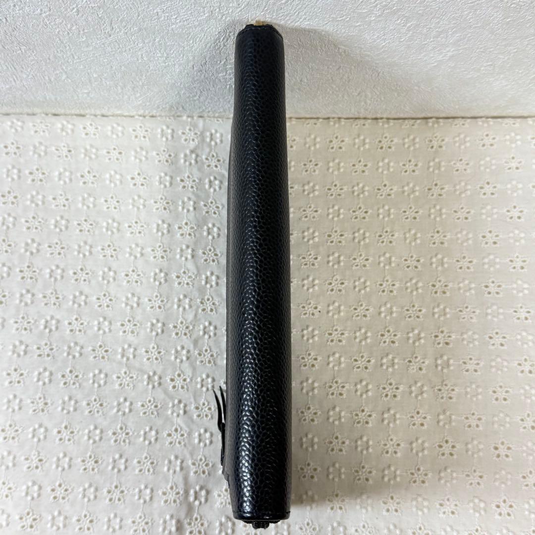 CHANEL シャネル ココマーク キャビアスキン 長財布 極美品8879209
