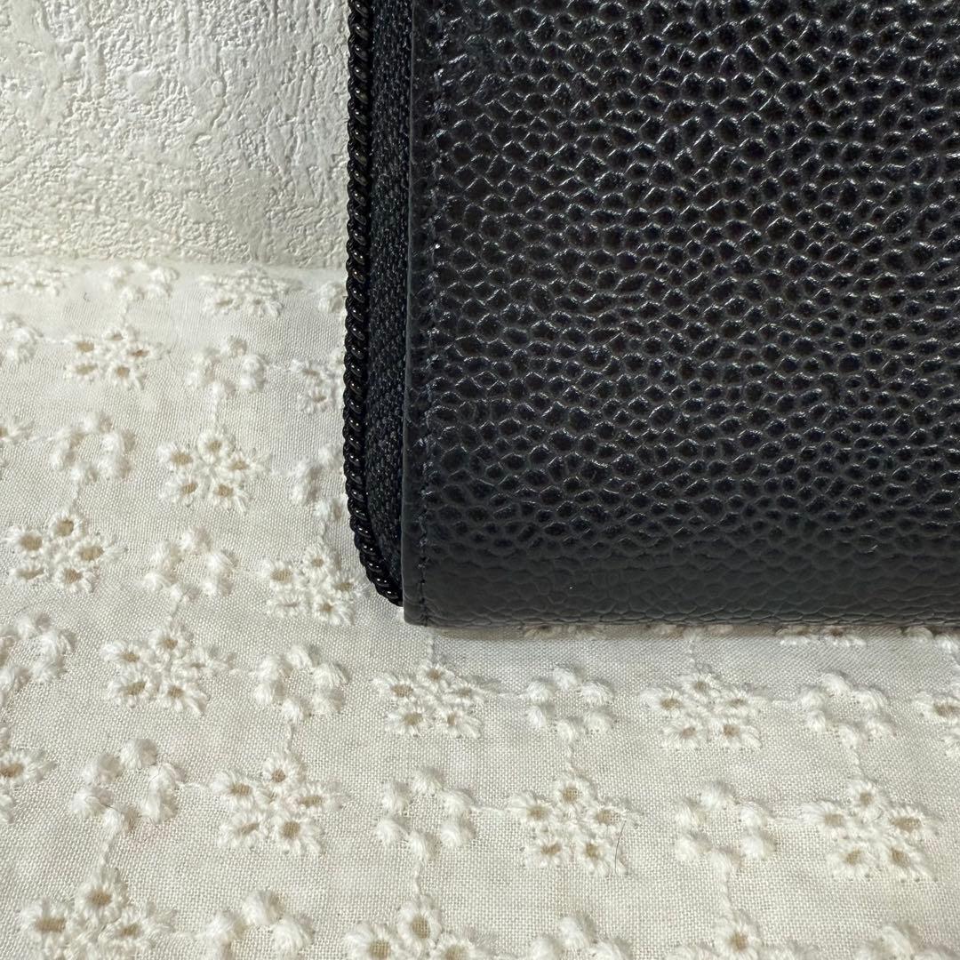 CHANEL シャネル ココマーク キャビアスキン 長財布 極美品8879209