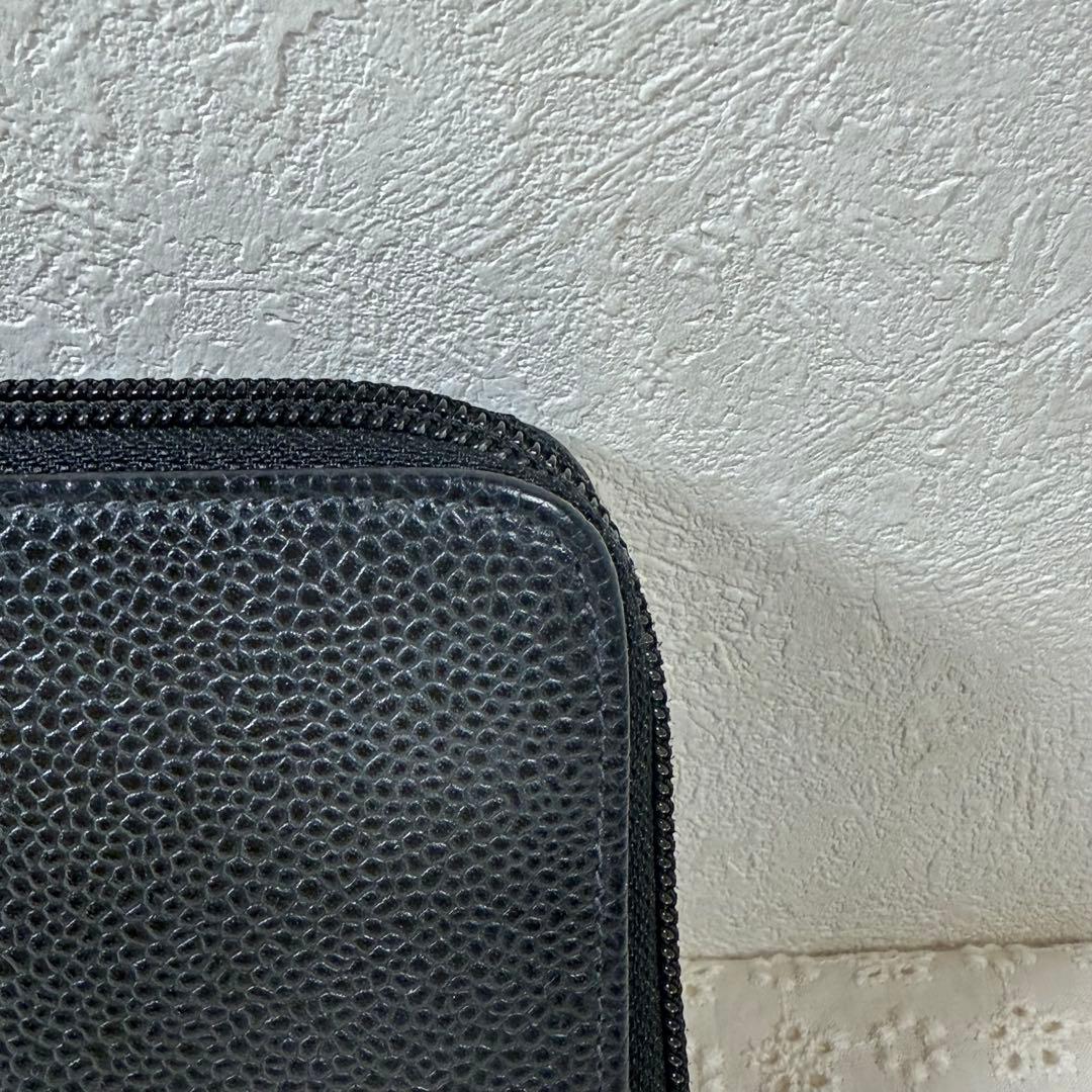 CHANEL シャネル ココマーク キャビアスキン 長財布 極美品8879209