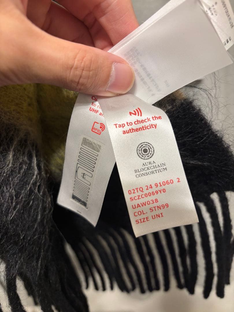 MARNI レザーパッチマフラー